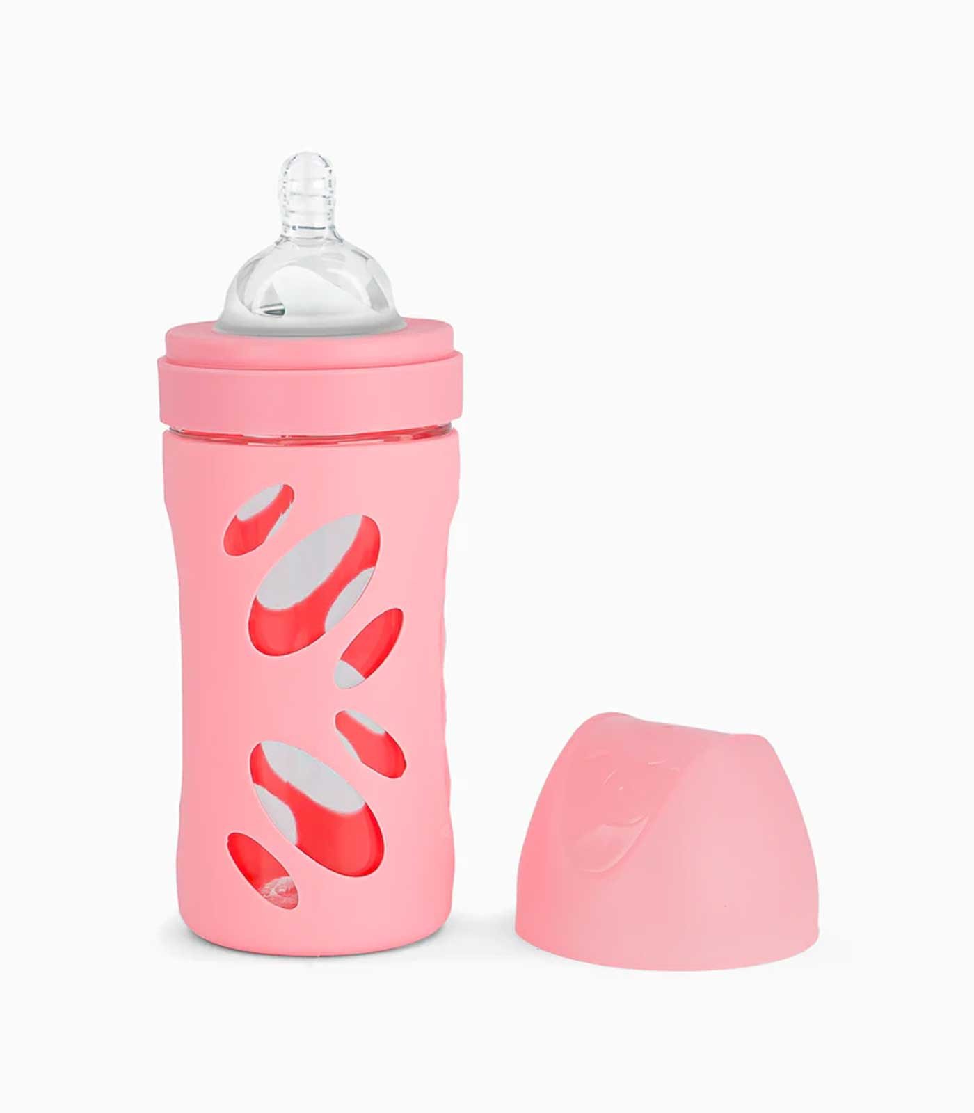Biberão Anticólicas Vidro Twistshake 260ml Rosa Pastel