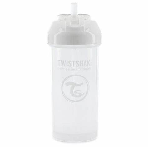 Copo com Palhinha Twistshake 360ml Branco