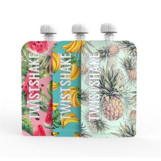 Saquetas Twistshake Squeeze Bag 220ml Frutas x 3 Un