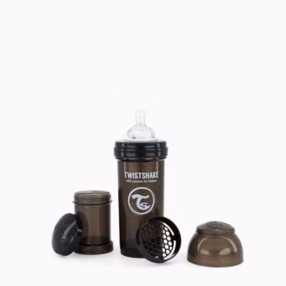 Biberão Anticólicas Twistshake 260ml Preto