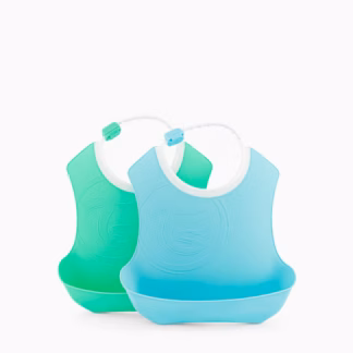 Babetes Silicone Twistshake Azul e Verde Pastel 4m+ x 2 Un