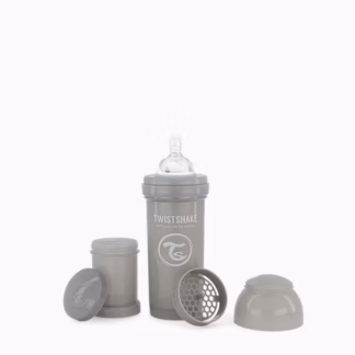 Biberão Anticólicas Twistshake 260ml Cinzento