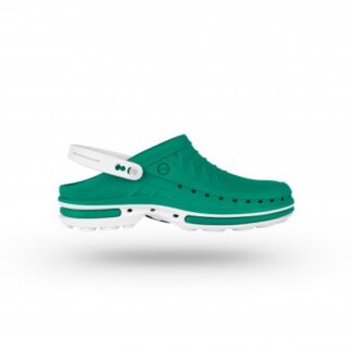 Socas Clog Verde e Brancas Wock