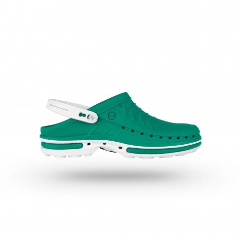 Socas Clog Verde e Brancas Wock
