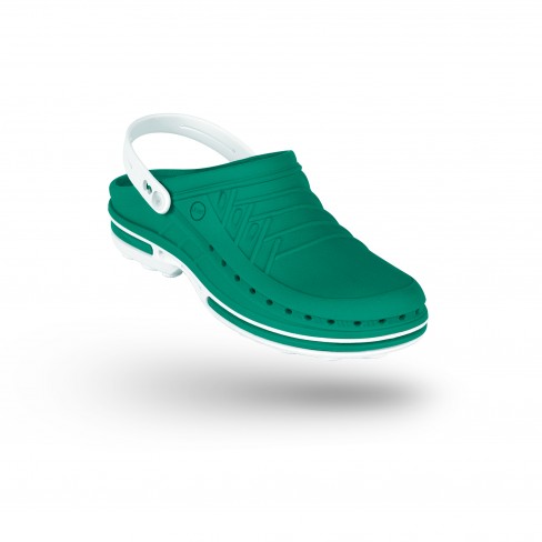 Socas Clog Verde e Brancas Wock - Image 3