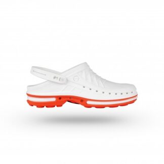 Socas Clog Brancas e Laranjas Wock