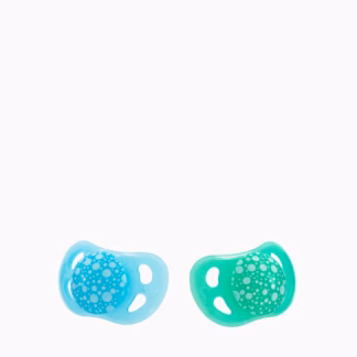 Chupetas de Silicone Twistshake 0-6m Azul e Verde Pastel x 2 Un
