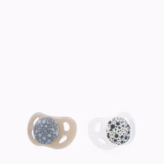 Chupetas de Silicone Twistshake 0-6m Cinzento e Branco x 2 Un
