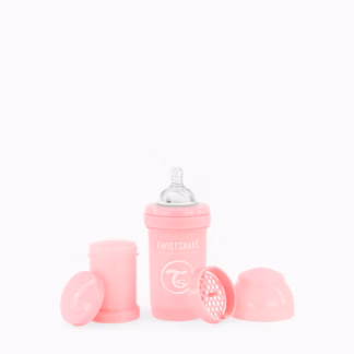 Biberão Anticólicas Twistshake 180ml Rosa Pastel
