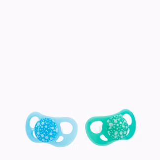 Chupetas de Silicone Twistshake 6m+ Azul e Verde Pastel x 2 Un