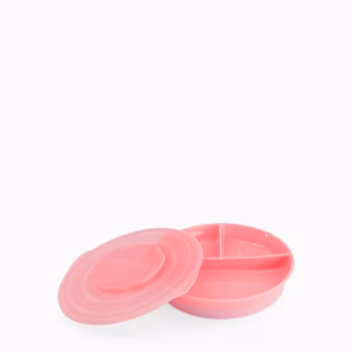Prato com divisórias Twistshake 6m+ Rosa Pastel