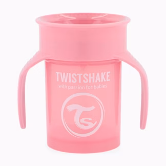 Copo de Aprendizagem Twistshake 360º 6m+ Rosa Pastel