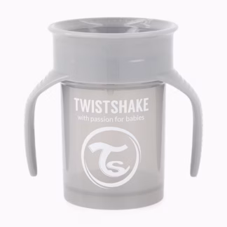 Copo de Aprendizagem Twistshake 360º 6m+ Cinzento