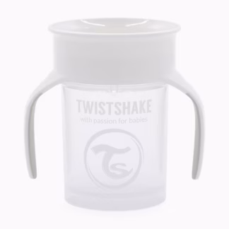 Copo de Aprendizagem Twistshake 360º 6m+ Branco