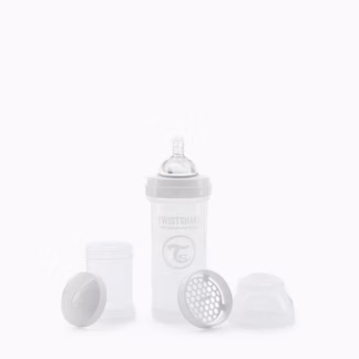 Biberão Anticólicas Twistshake 260ml Branco