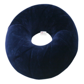 Almofada Anti-escara de algodão azul redonda c/furo 10x40cm