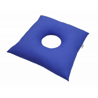 Almofada Anti-escara biopruf azul quadrada c/furo 15-42x42cm