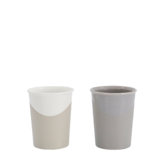 2X Copos Branco e Cinza 174 ml 12+m