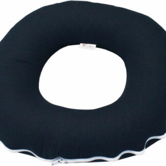 Almofada Anti-escara de algodão azul redonda c/furo 15x45cm